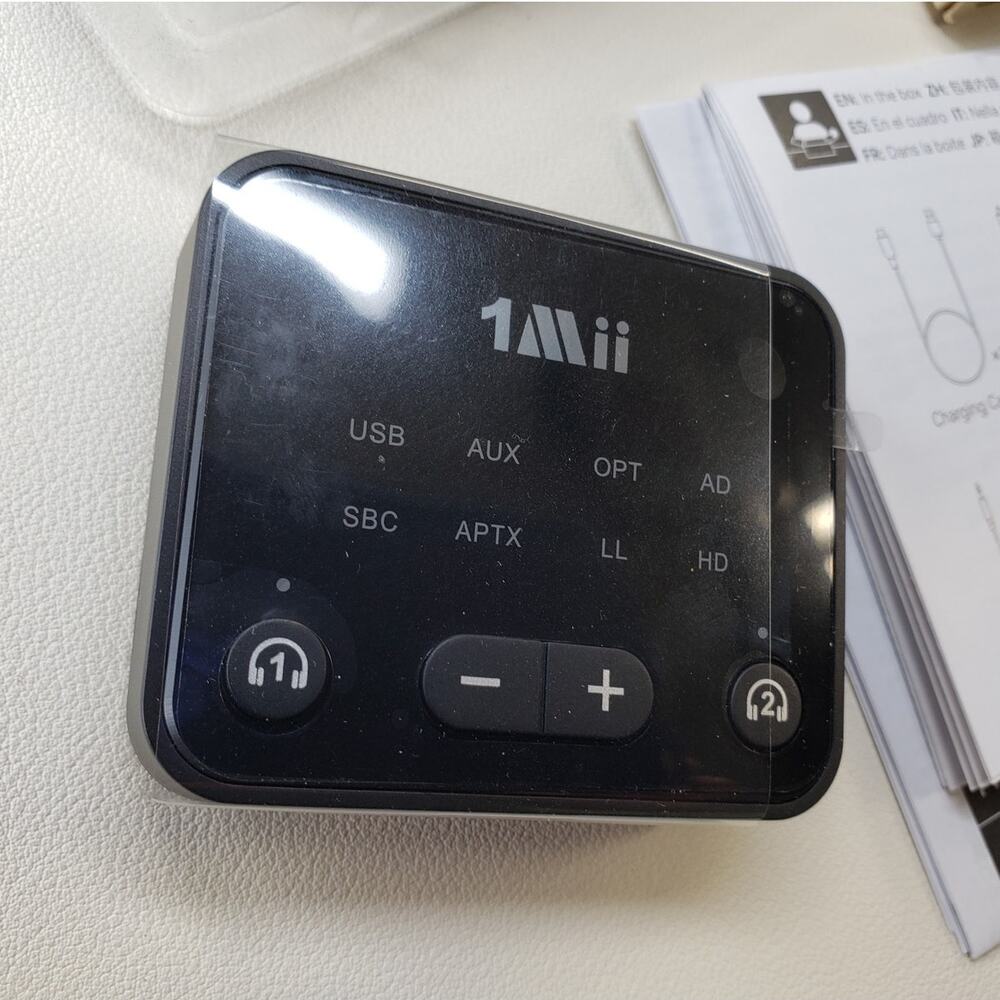 1Mii B06T6 Wireless Audio Adapter Transmitter Receiver (Optical, USB, AUX, RCA)